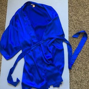 Blue Victoria Secret silk robe size S/M